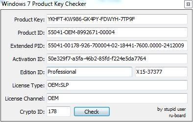 serial key windows 7 professional 32 bit asus