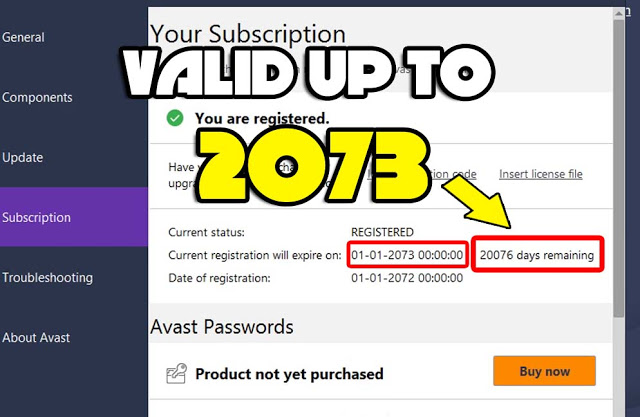 Avast Antivirus 2018 Serial Key Valid Up To 2073 Vsoft4u